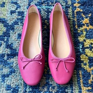 NIB J. Crew Leather Ballet flat in Icy Rose. Size 7